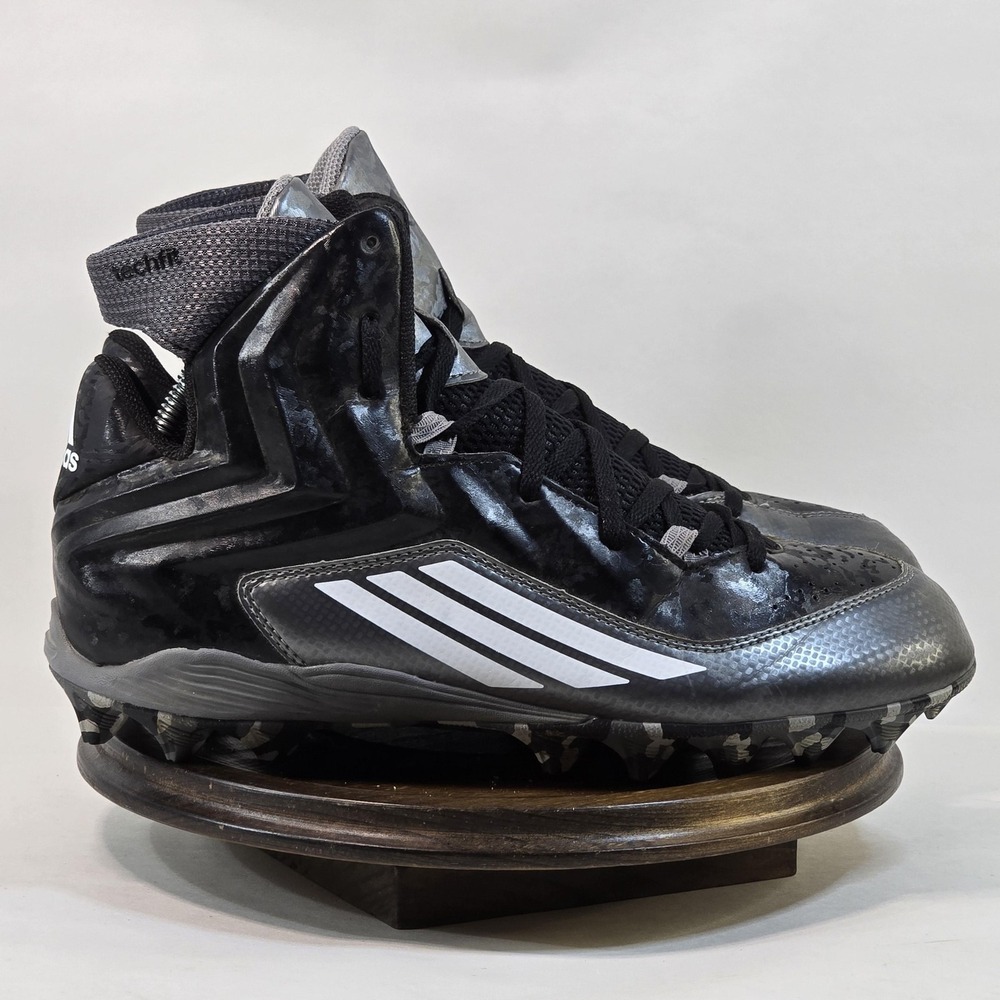 Adidas PowerAlley 2 Baseball Cleats Shoes Mens 9 S83835 Techfit Molded